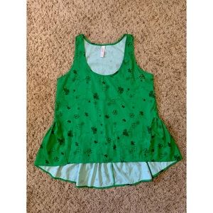 Cute Shamrock ☘️ peplum top NWT Size S St Patrick’s Day shirt with ruffle bottom